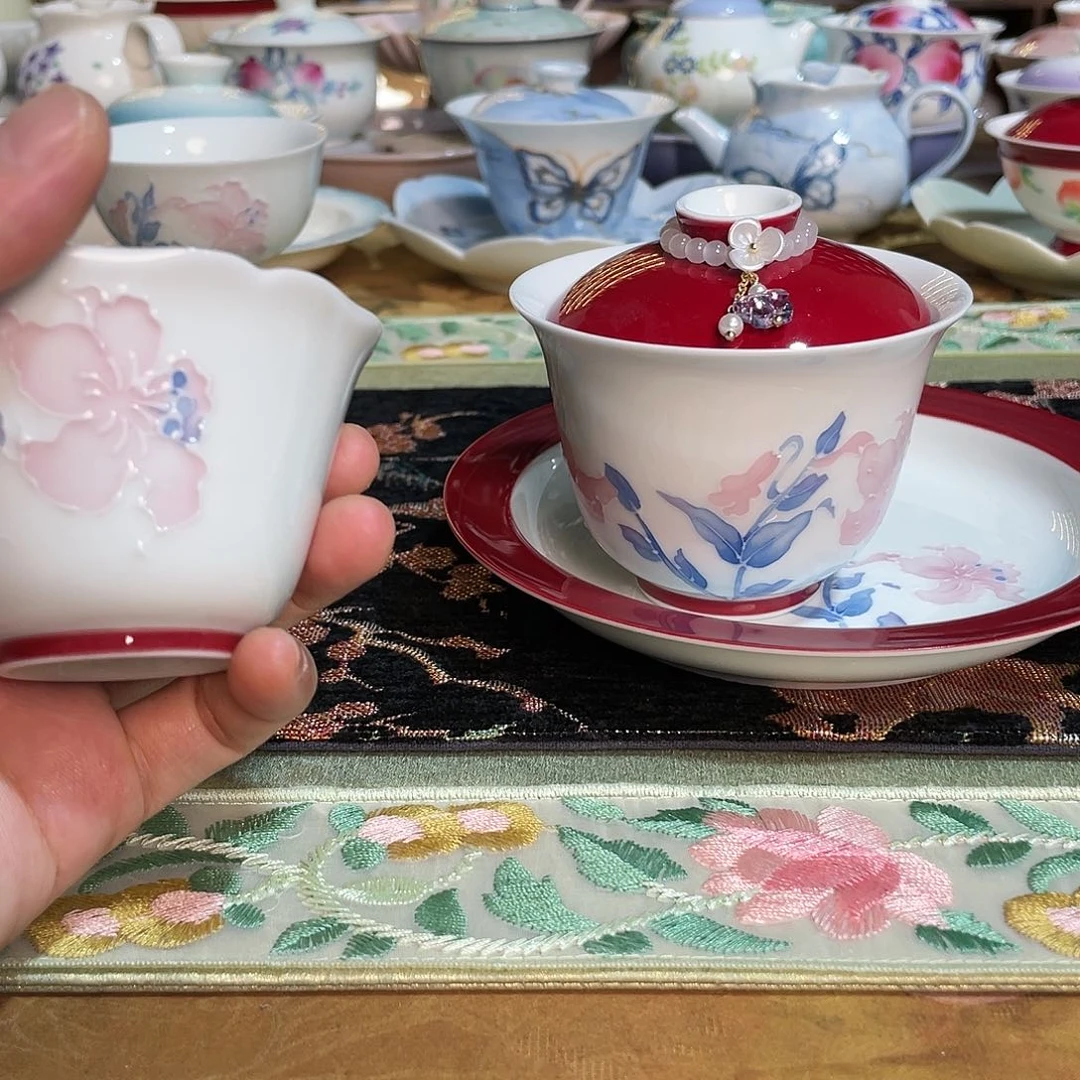 【闪购商品】慧*意单霞百合➕宽口杯➕华初盖碗
