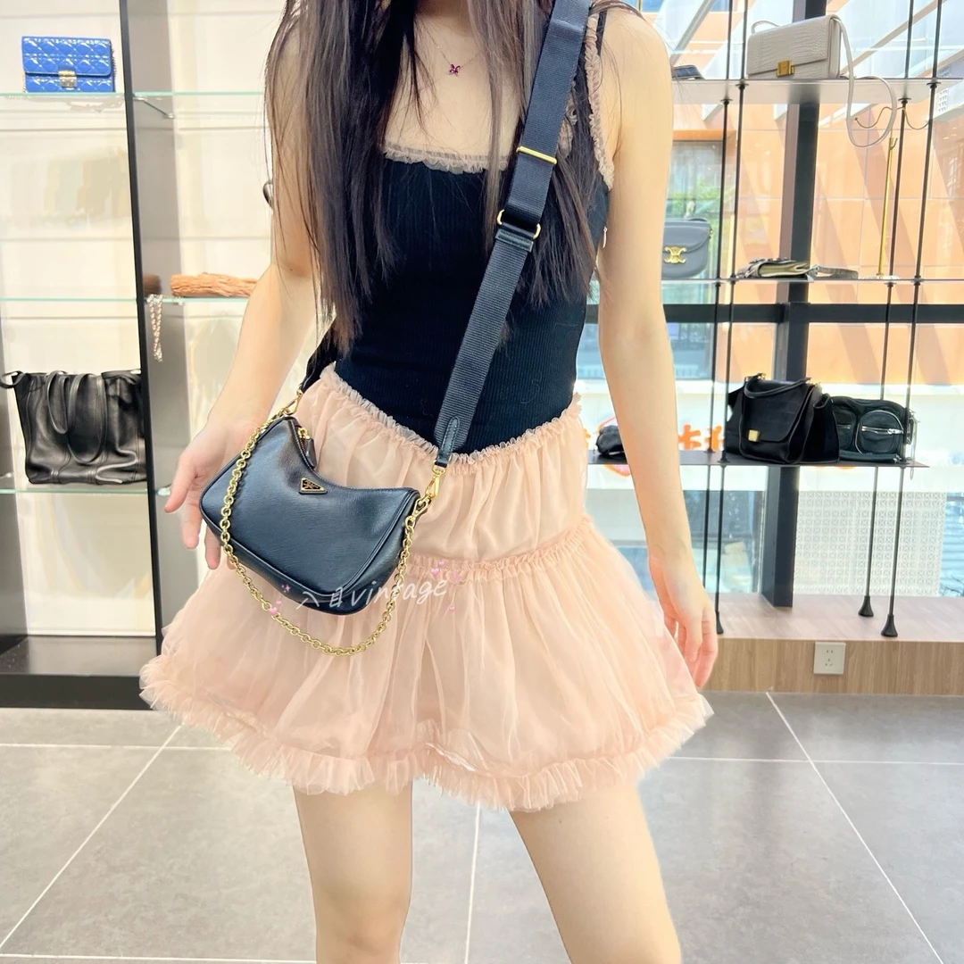 95新 Prada/普拉达 入目 新款黑色小号三合一单肩包 30093
