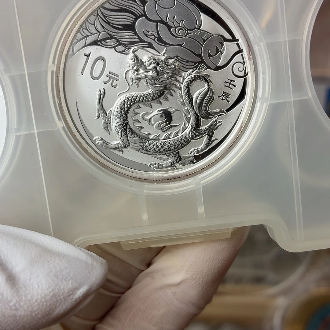 纯银2012年1盎司本银龙带盒证