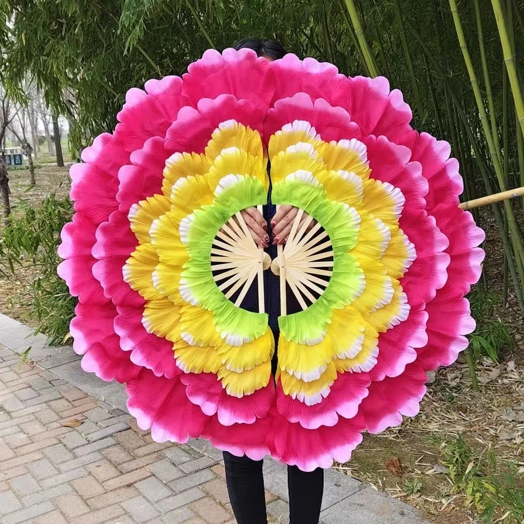 舞蹈扇子开场舞牡丹花扇花瓣扇成人舞台演出道具秧歌广场舞扇