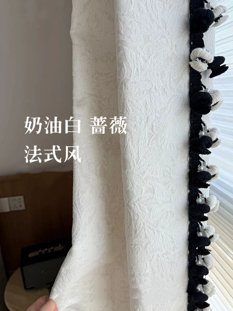 优幽鹿鸣【出样对开专拍】南洋法式轻奢窗帘蔷薇花