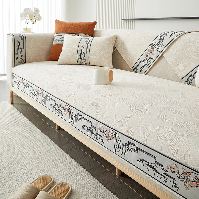 新中式沙发垫防滑老式坐垫实木垫子红木沙发套罩全包盖巾