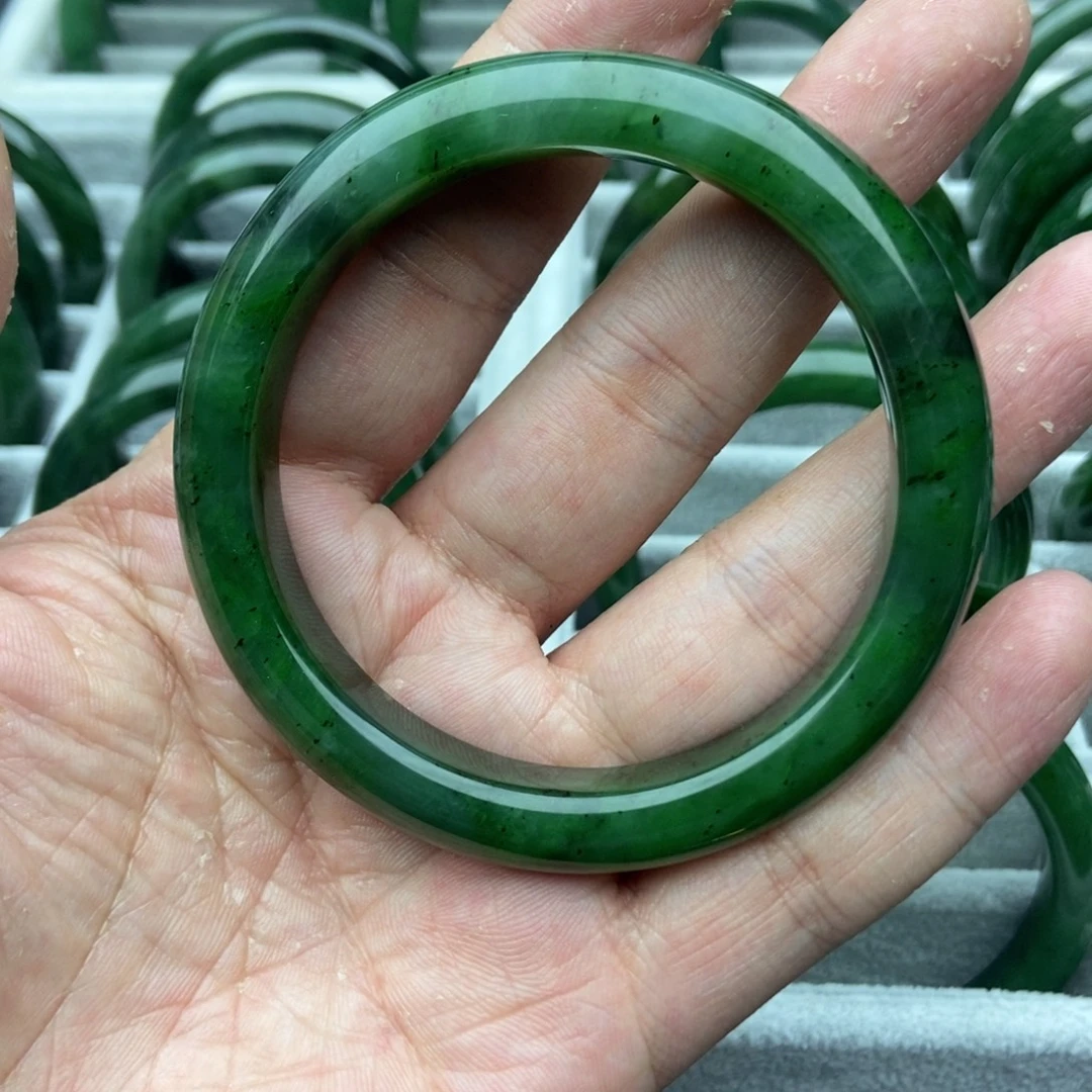 和田玉（碧玉）未镶嵌手镯13-61.4