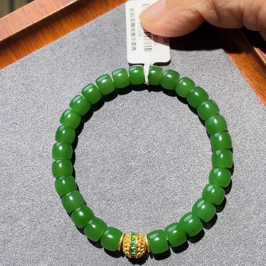 未镶嵌手链和田玉（碧玉）碧玉手串