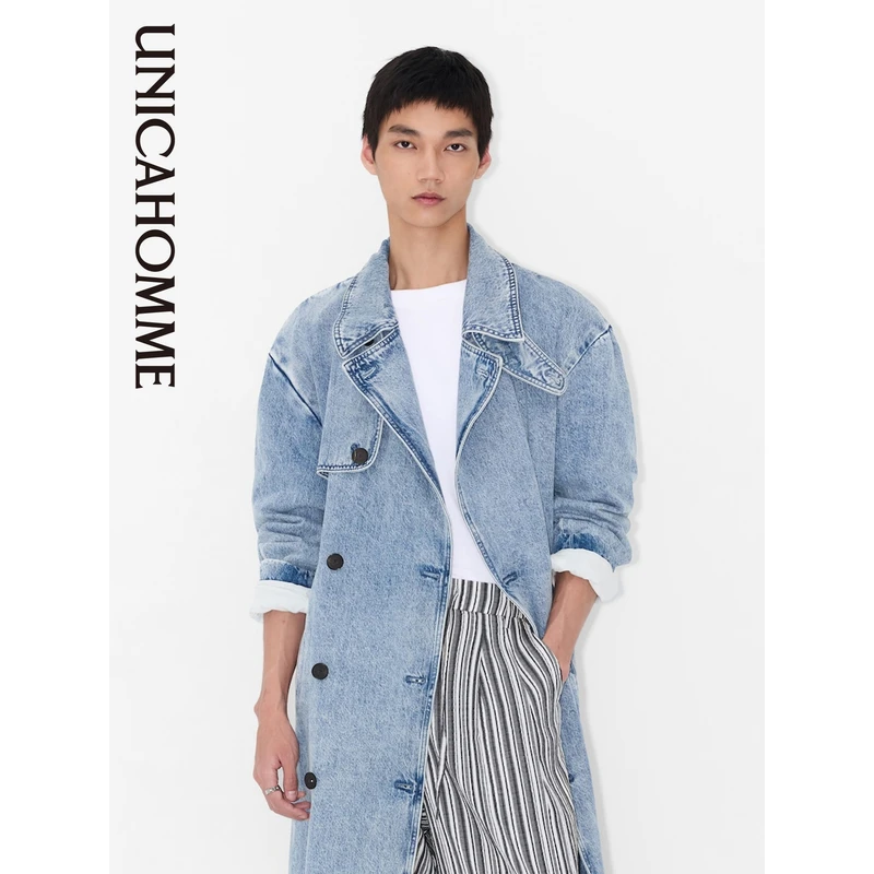 UNICAHOMME档案系列｜长款腰带造型牛仔风衣