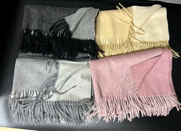 【内蒙古羊绒】重磅山羊绒水波纹披肩围巾加厚羊绒保暖披肩