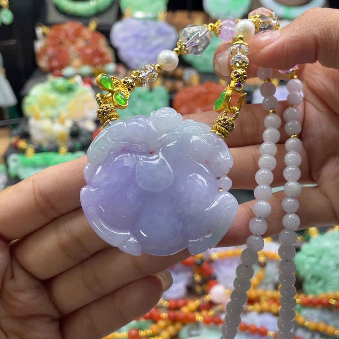 翡翠未镶嵌颈饰代编织