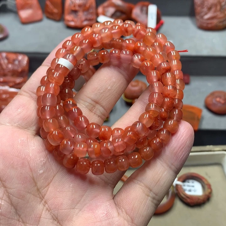 南红玛瑙未镶嵌手串6mm+