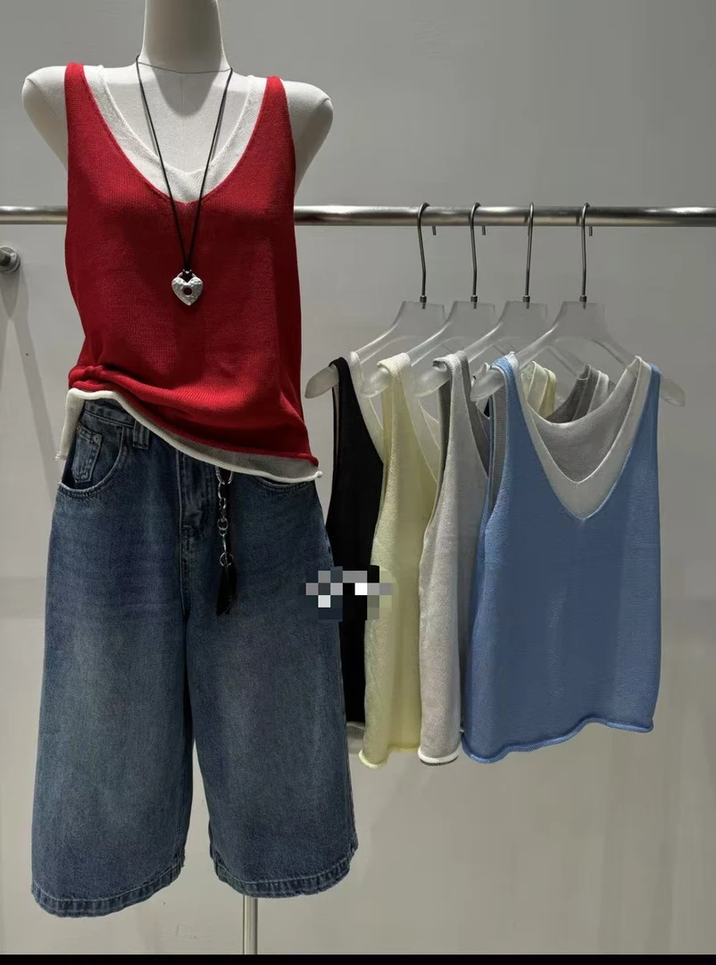 小西可 女士假两件背心