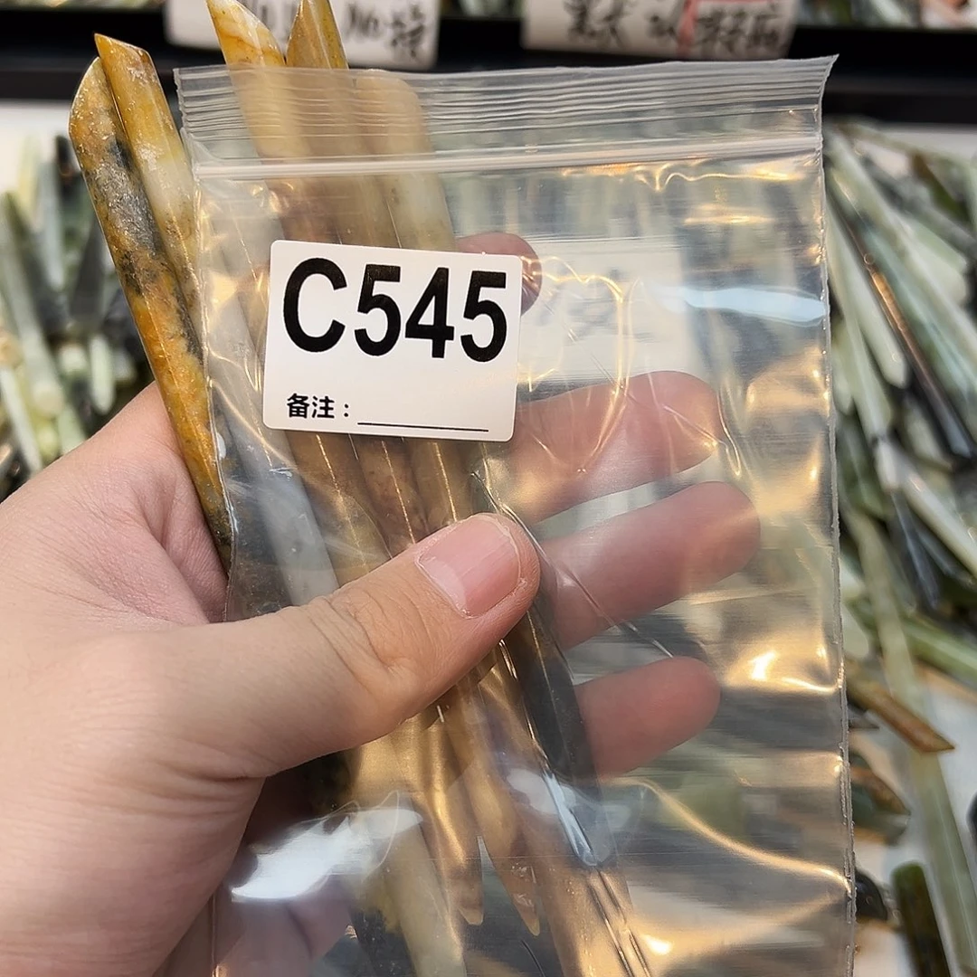 ﺭ***南未镶嵌蛇纹石玉发饰