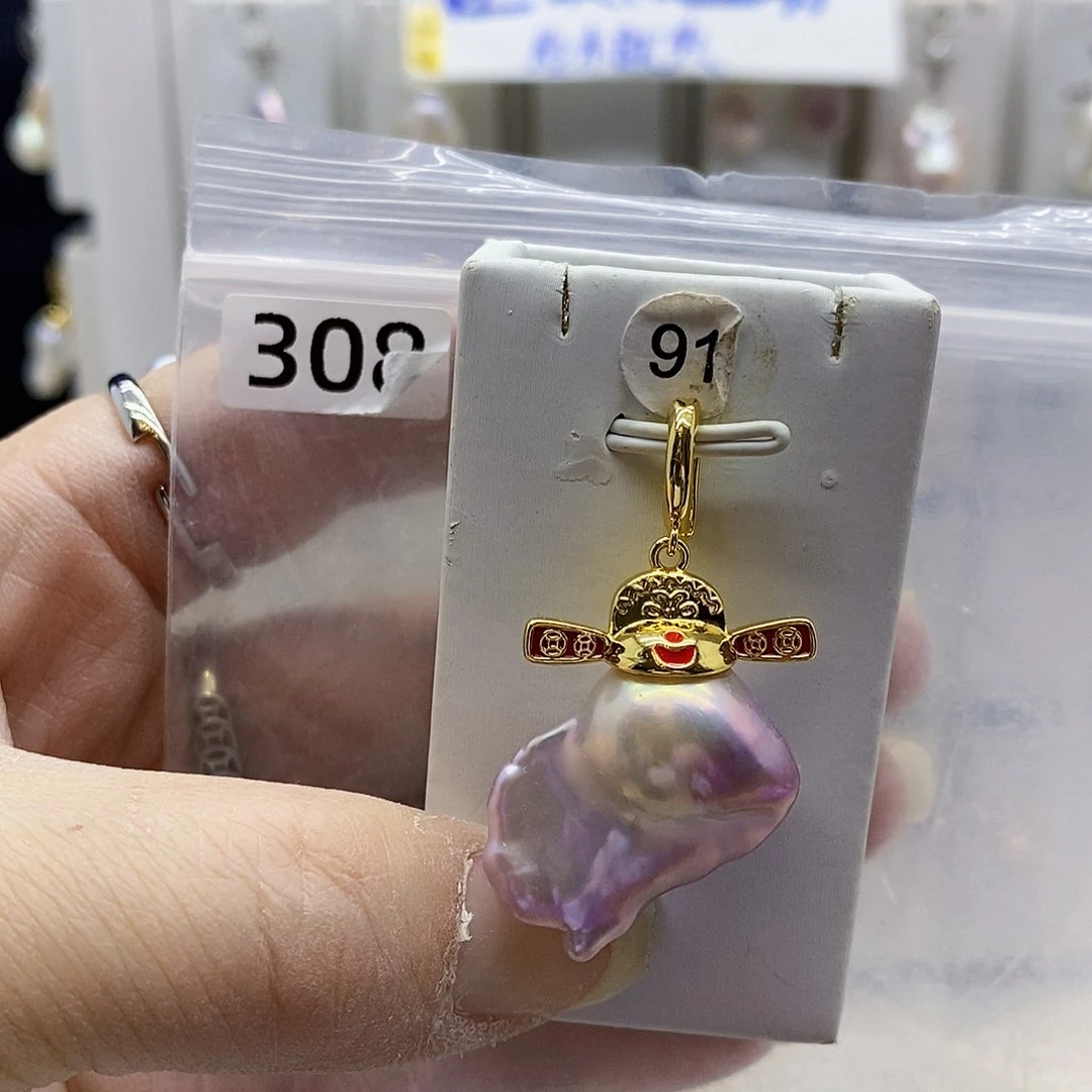 颈饰合金淡水珍珠