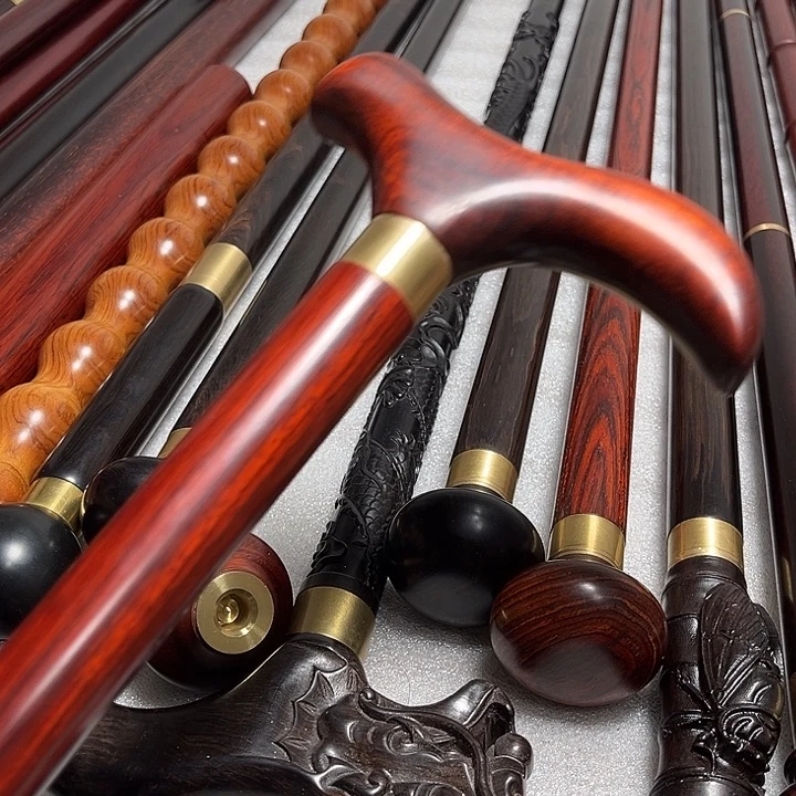 非洲紫檀（红花梨）弯把手杖