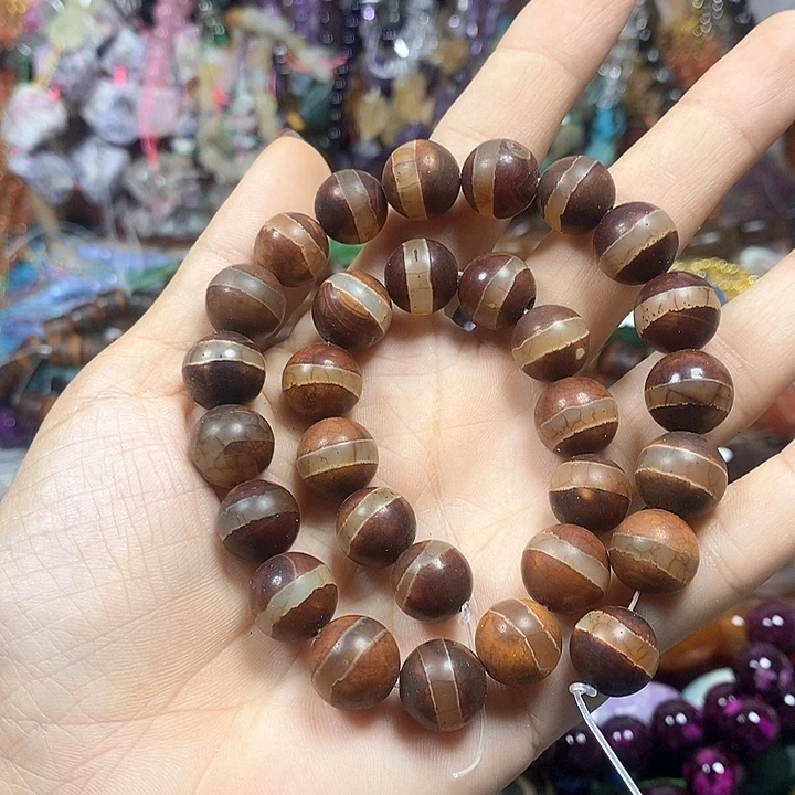 未镶嵌玛瑙/玉髓珠宝半成品一线玛瑙卡12mm