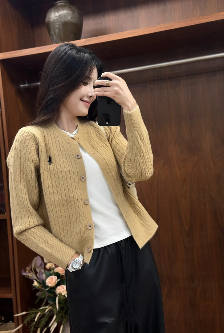MM-2375秋季小马长袖女针织显瘦毛针织衫毛衣百搭休闲开衫