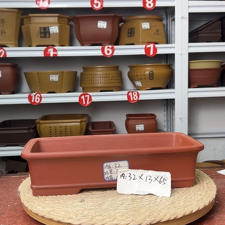 紫砂花盆蛇年大吉