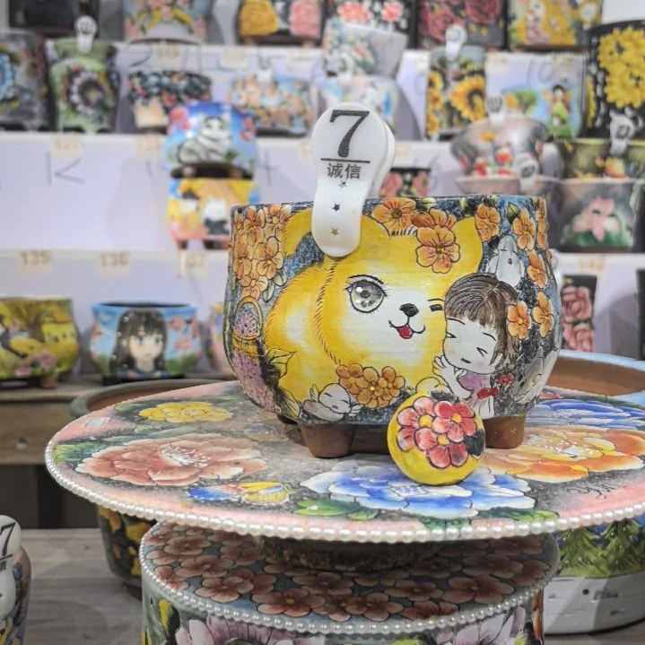 红泥花盆景德镇花盆