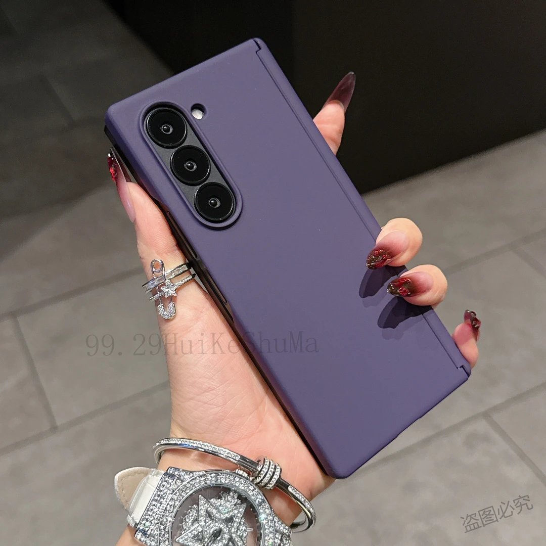 肤感磨砂适用三星zfold6手机壳磁吸中轴折叠屏zfold5铰链全包高档