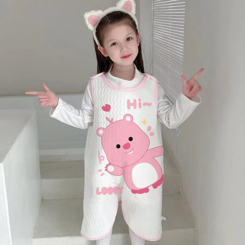婴儿睡袋春秋冬季厚款儿童宝宝纯棉背心式婴幼儿无袖防踢被子神器