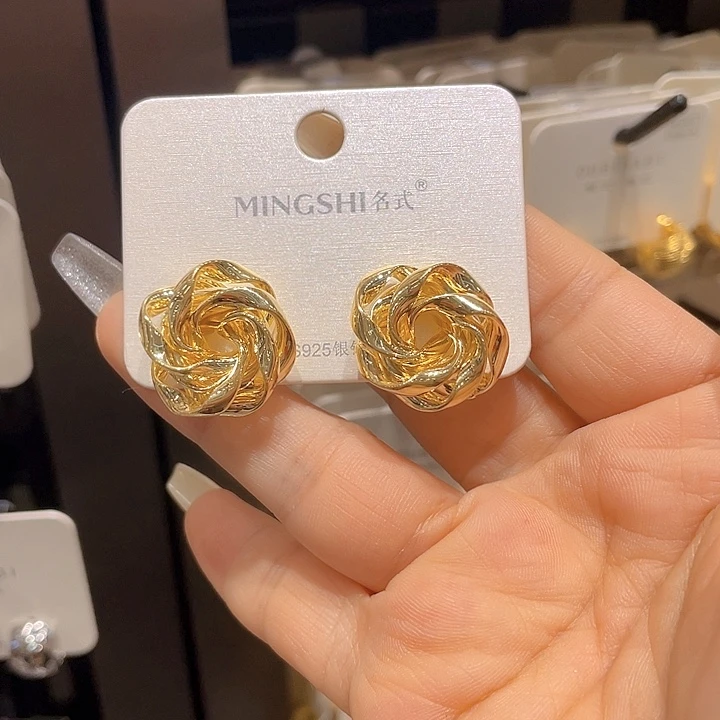 琉璃纯铜合金时尚耳环