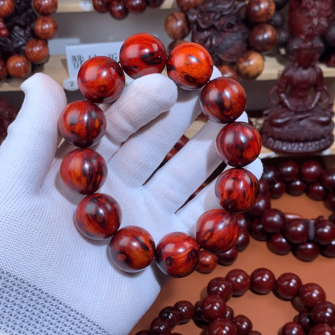 普***民染料紫檀（血檀）2.0泥料芝麻花-火焰纹