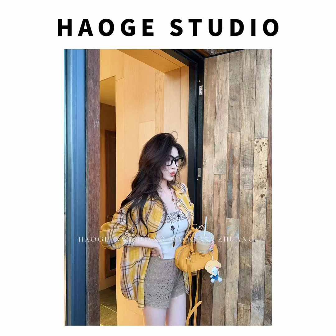 浩哥严选●格子衬衫预X5CS0240A显瘦气质网红时尚百搭休闲设计感秋