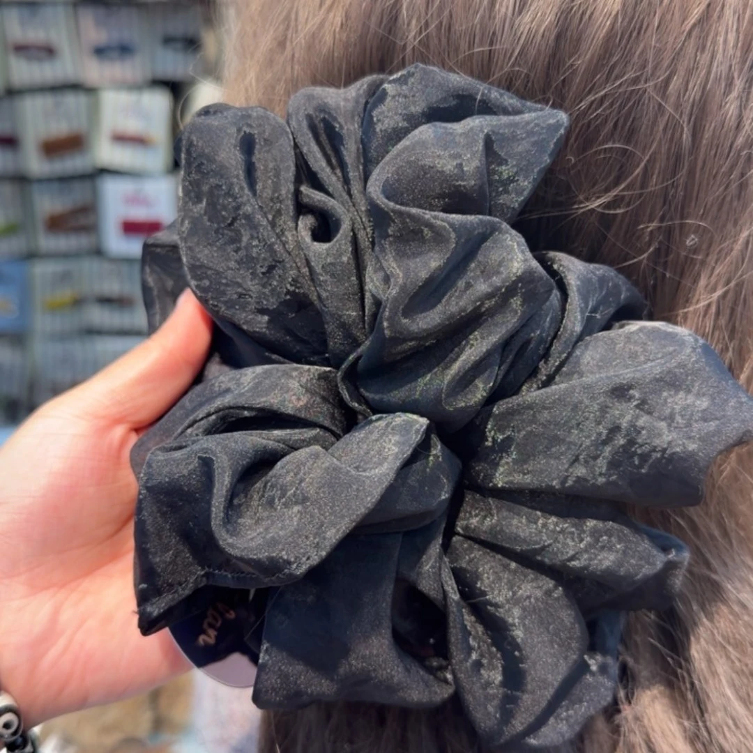 皮质非金属黑色发圈