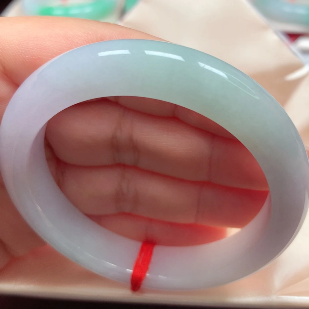 未镶嵌手镯翡翠30冰浅色春彩