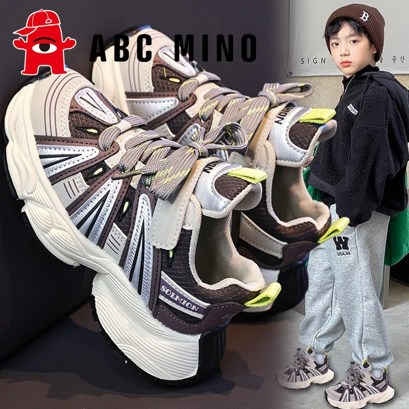 ABC MINO男童运动鞋子秋季2025新款儿童防滑老爹鞋中小童男孩童鞋