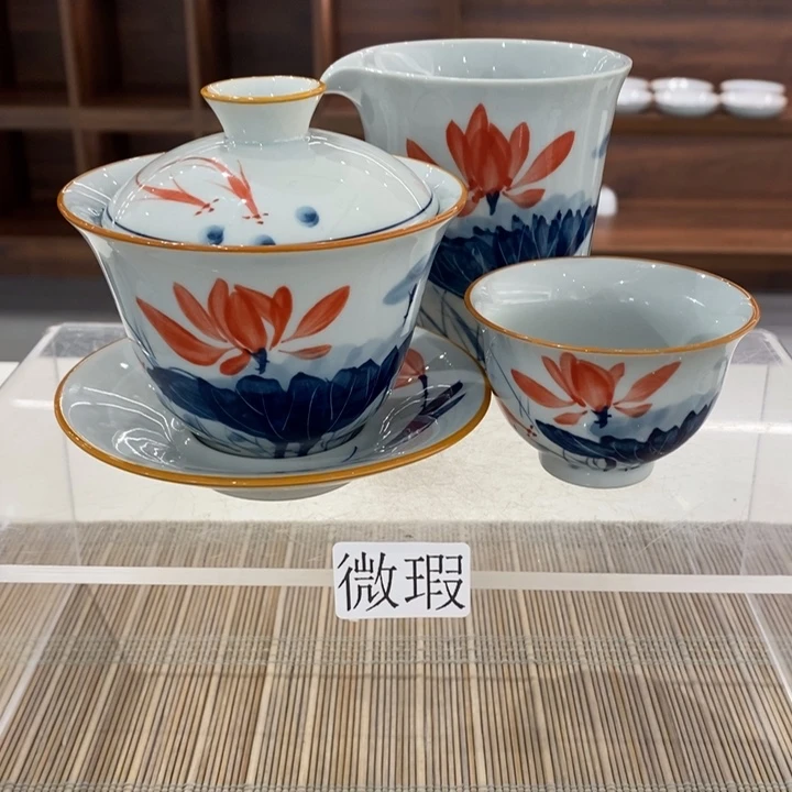 釉下老陶泥手工绘制