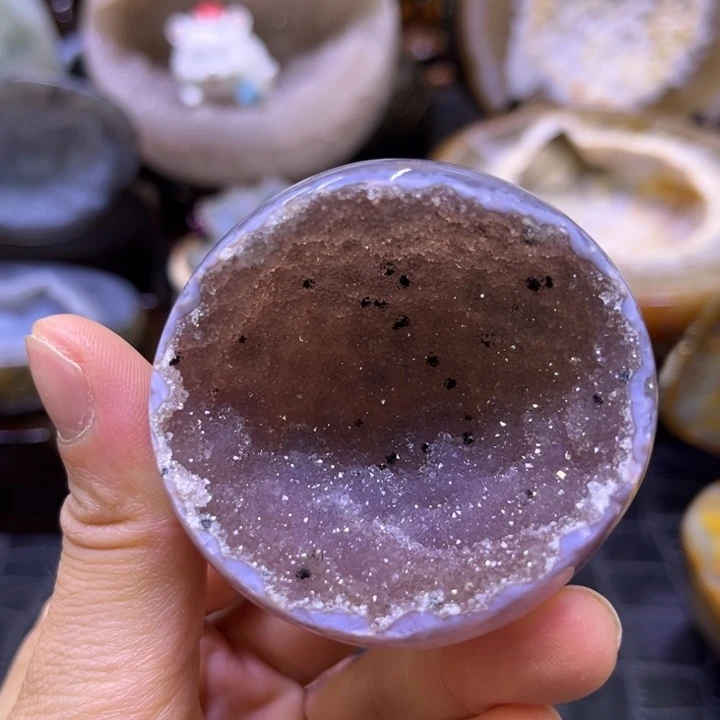 水晶珠宝半成品未镶嵌全抛开口笑