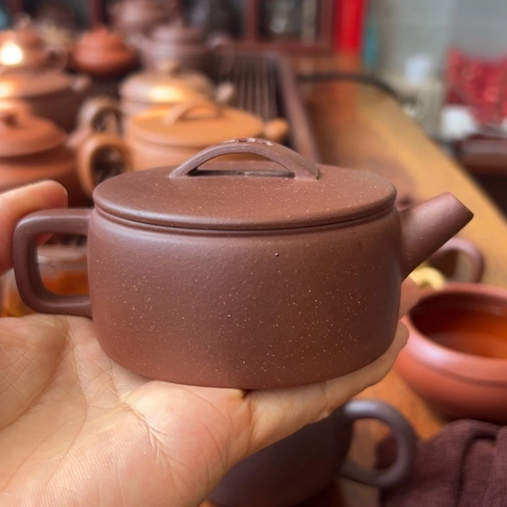 茶壶紫砂紫泥汉瓦150cc