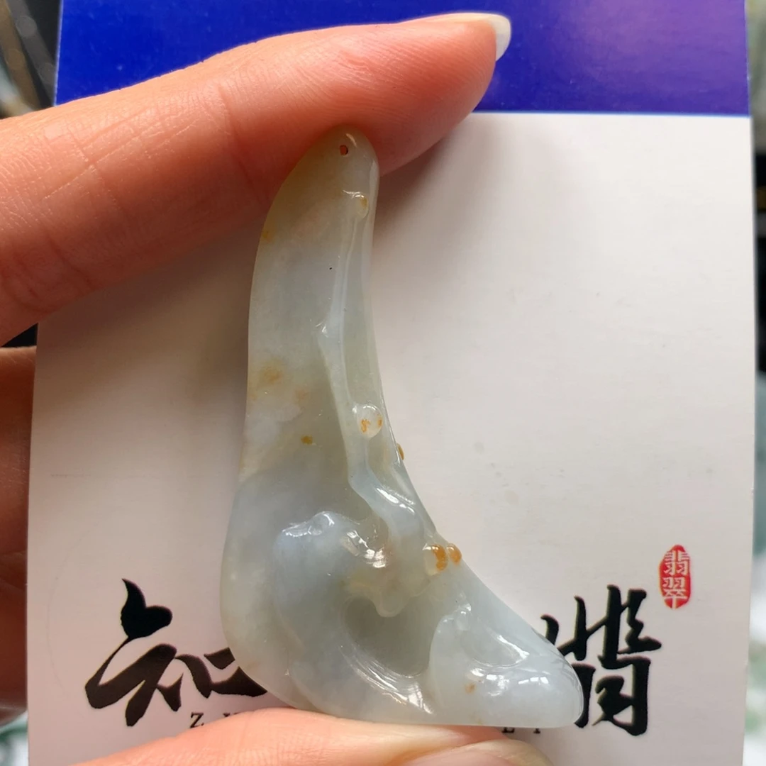 翡翠颈饰未镶嵌随形桂花膏悟道