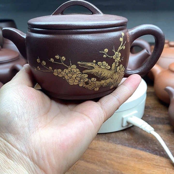 茶壶紫砂北*人单元矿龙血砂汉瓦220cc