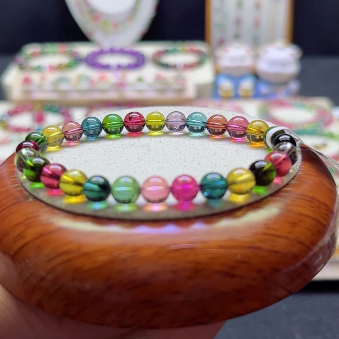 手链未镶嵌碧玺6.6mm色标糖果