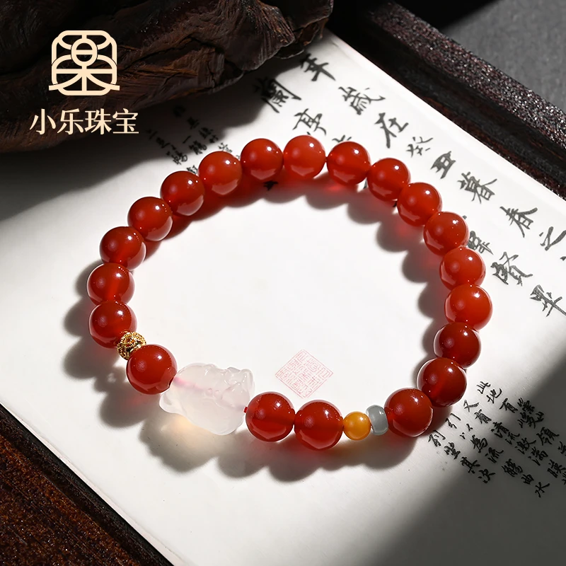 原创设计款红玛瑙单圈手链多样性发一-11110