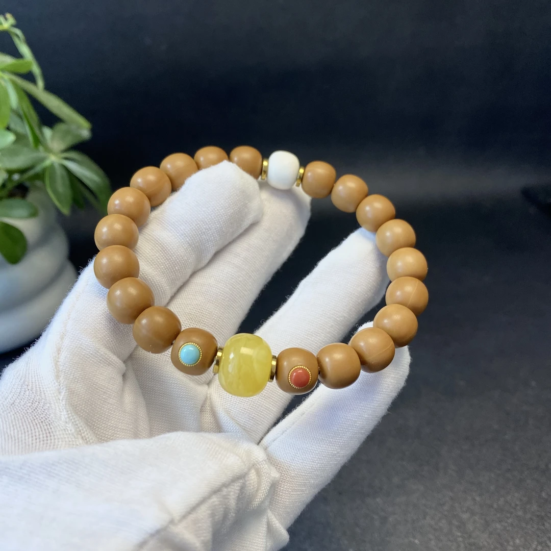 高端猴头手串 原皮原色全品手串 镶嵌原矿配饰文玩手串高端手串