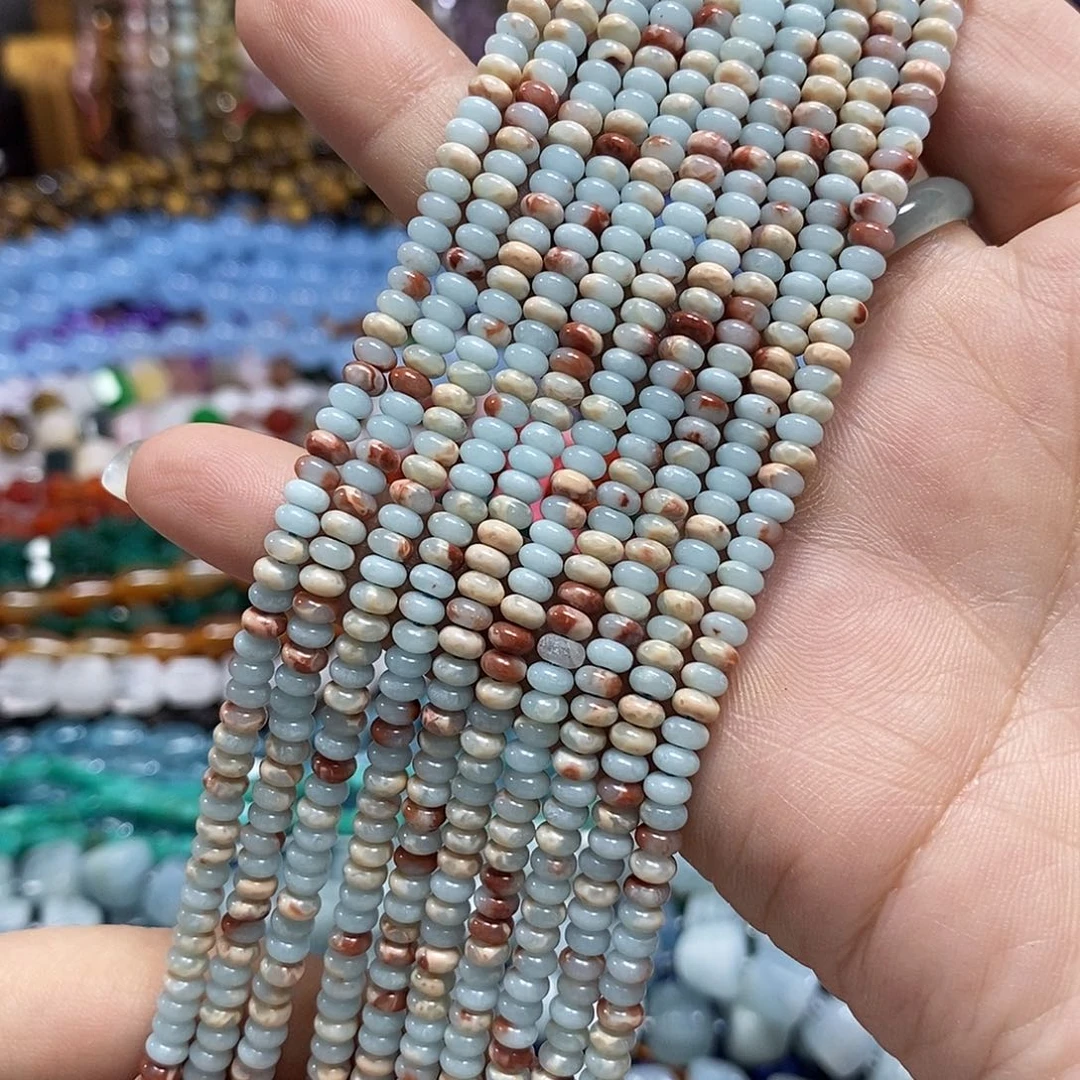 玛瑙/玉髓未镶嵌珠宝半成品寿山算盘一条卡4mm