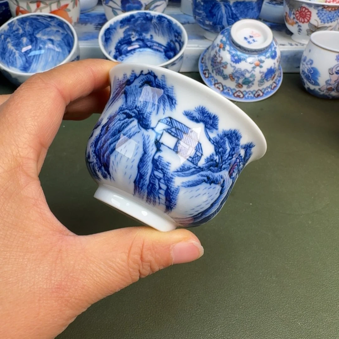 瓷景德镇纯手绘茶具圆圆232