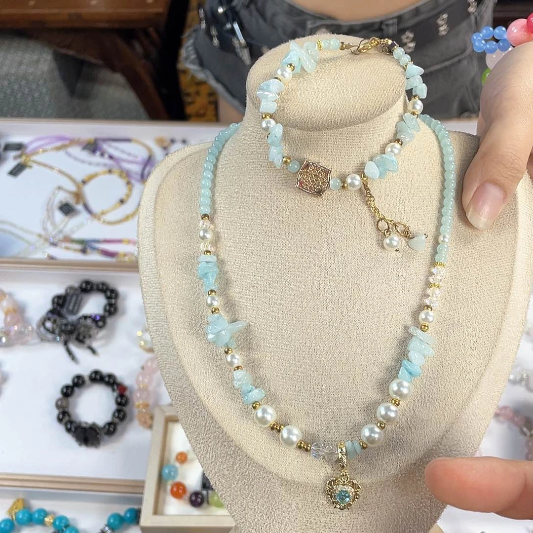 水晶手链银S925镀金镶嵌