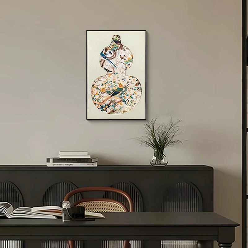 现代中古风装饰画复古福禄玄关客厅餐厅卧室挂画葫芦