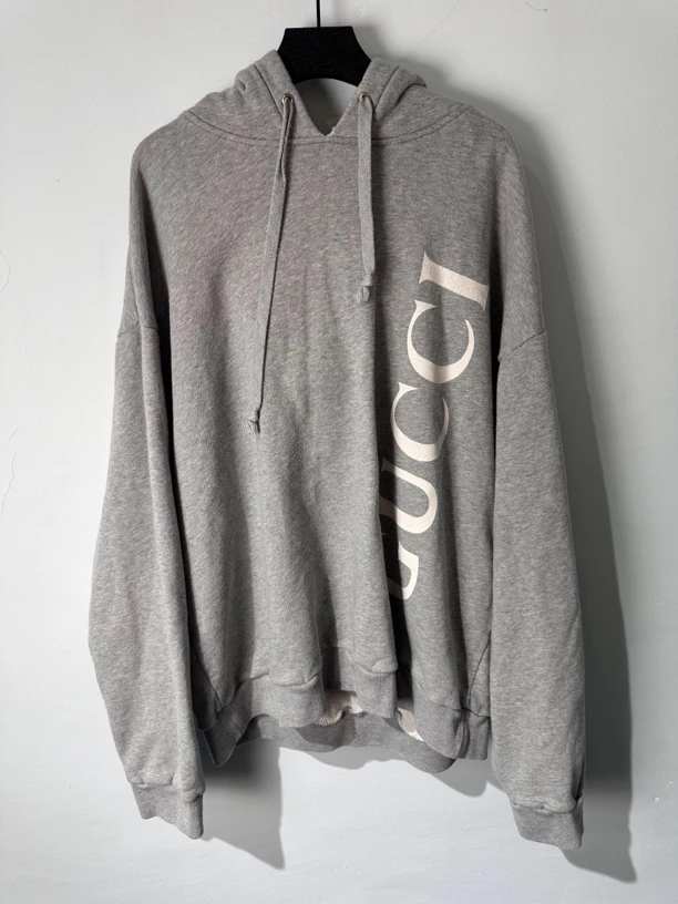 90新 GUCCI/古驰 XL码/古驰灰色logo帽衫/9新