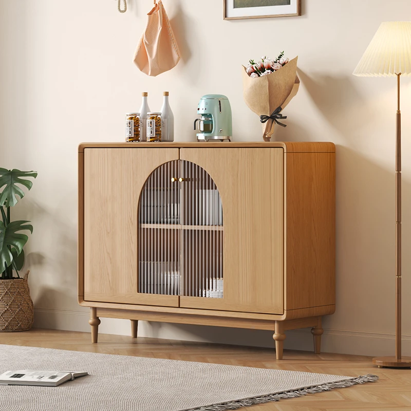 原木风斗柜家用储物柜现代简约客厅收纳柜靠墙日式全实木餐边柜