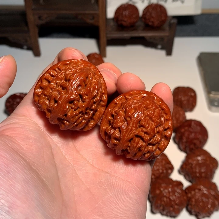 桃核吊坠白狮子10WCH#00#