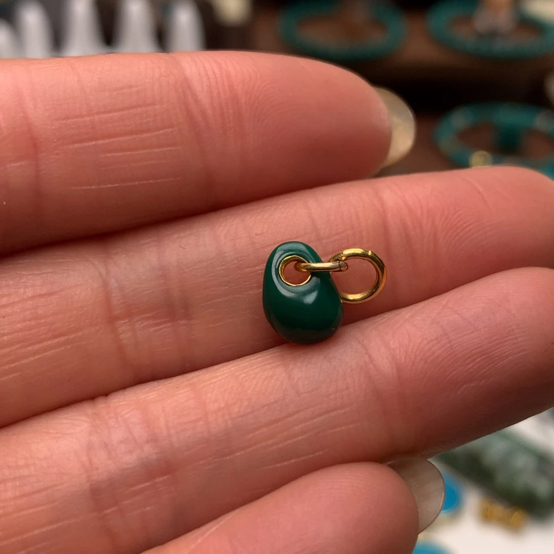 绿松石18K金镶嵌配饰