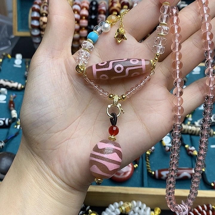 玛瑙/玉髓合金颈饰