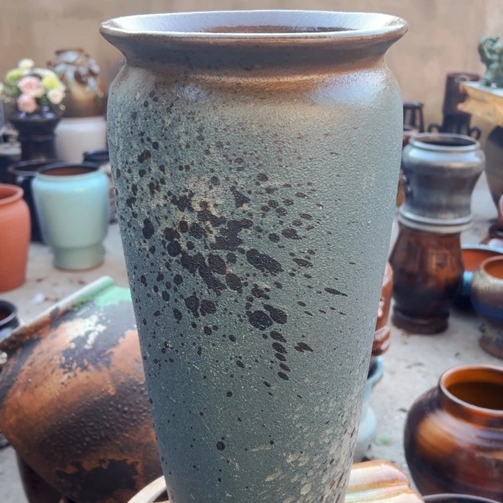 紫砂花盆高约40口约18