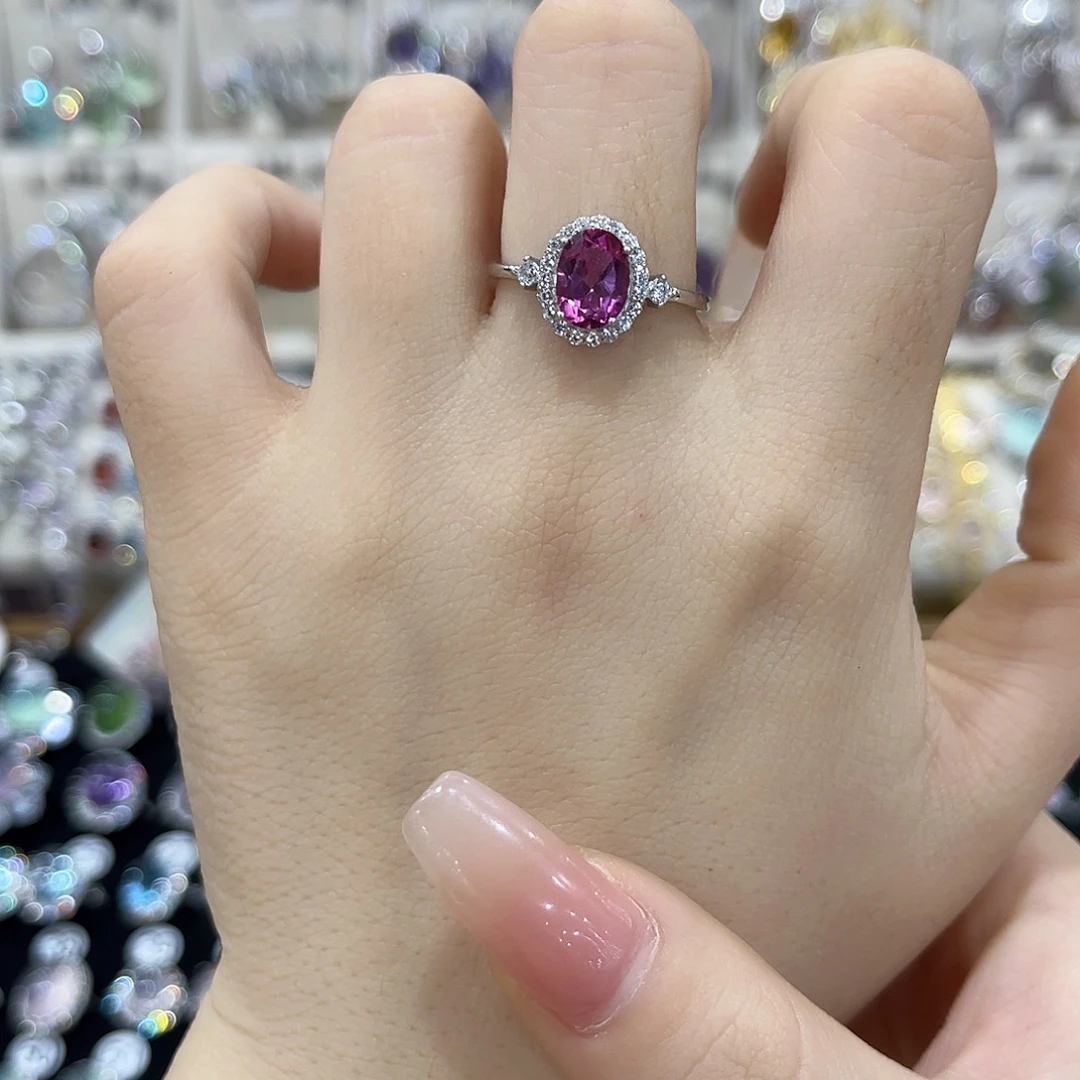 A***e戒指银S925镶嵌托帕石