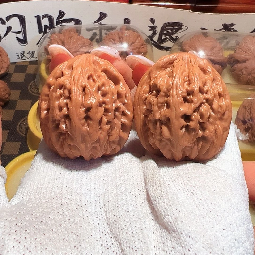 吊坠桃核37微修红锦鲤