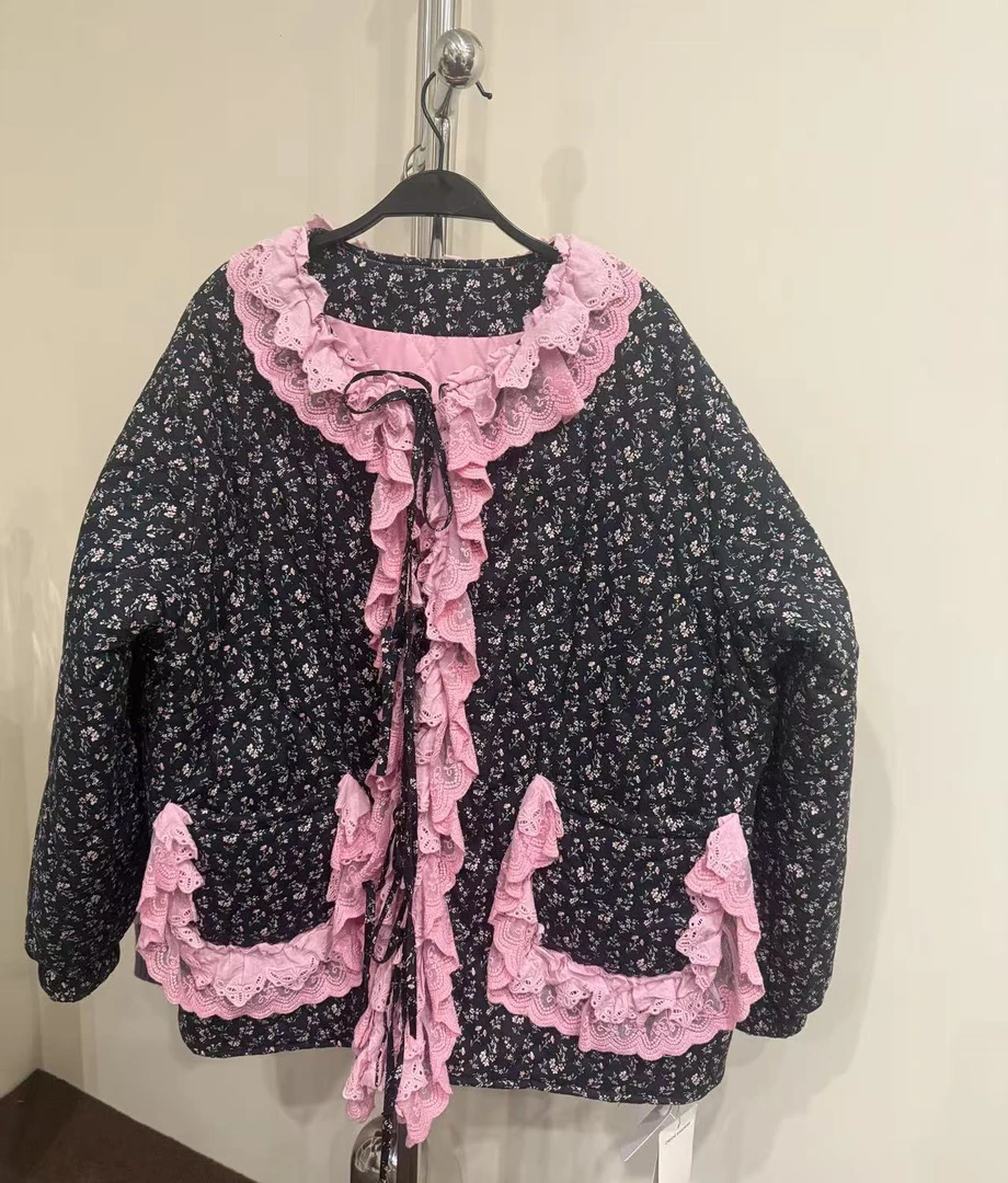 粉色碎花棉衣666