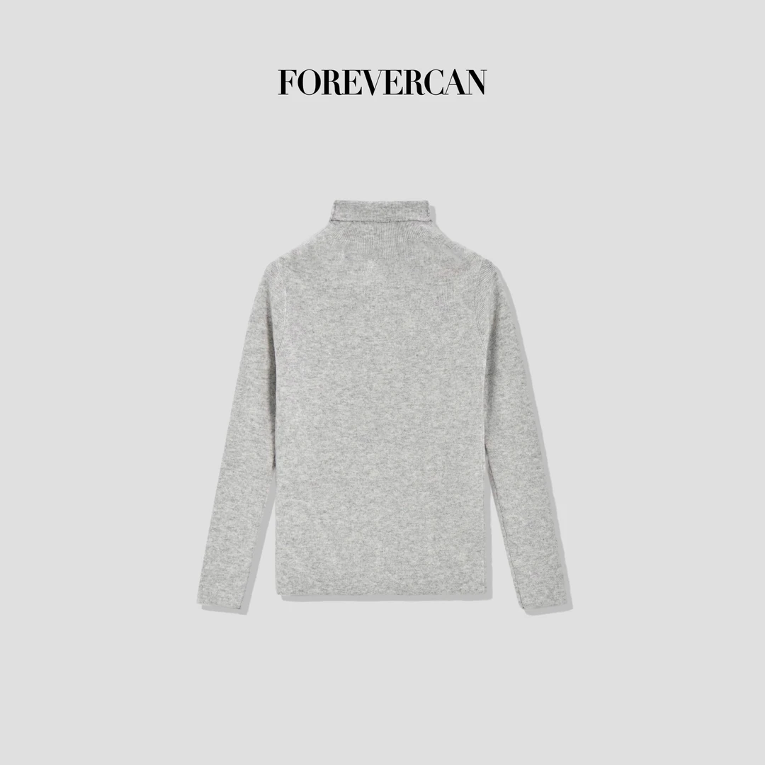 FOREVERCAN“基础必备"美利奴羊毛高领针织上衣MY4442
